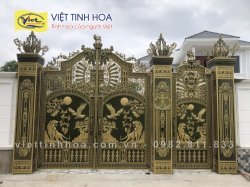 Cổng biệt thự nhôm đúc nhà anh Cường - Long An